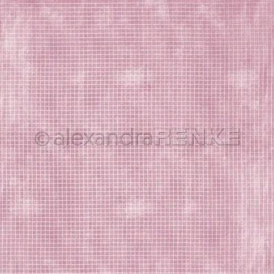 10.1844 Alexandra Renke Design Paper Checkered on MALVE karton papir ternet ternede rosa lilla lyserød