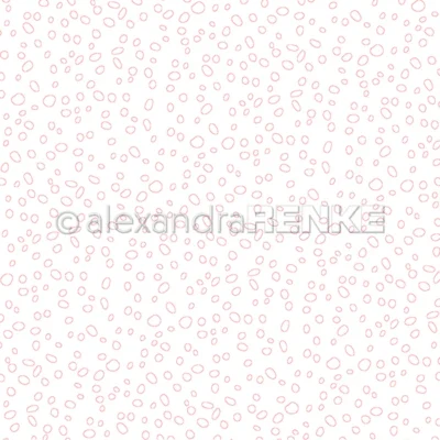 10.2180 Alexandra Renke Design Paper Pattern Organic Circles Pink Outline karton papir organiske former cirkler lyserød rosa