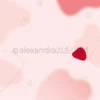 10.2185 Alexandra Renke Design Paper Organic Composition 4 karton papir organiske former lyserød rød pink rosa