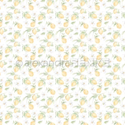 10.2650 Alexandra Renke Design Paper Small Lemons Rapport karton papir citroner