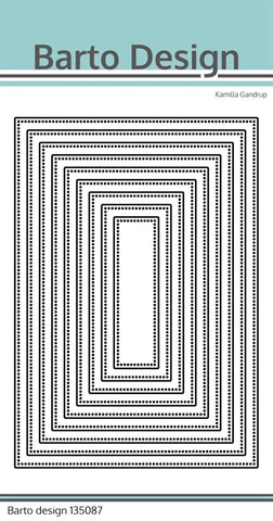 135087 Barto Design Dies Dotted Rectangle rektangler rektangel rammer baser