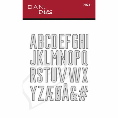 7974 Dan Dies die Stort T-Shirt Alfabet - Store Bogstaver alfabeter specialtegn