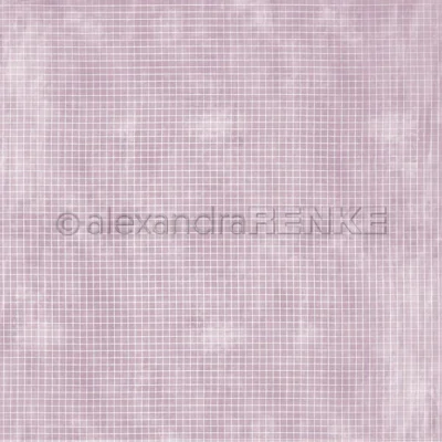 10.1843 Alexandra Renke Design Paper Checkered on LAVENDEL karton papir ternet ternede lilla violet