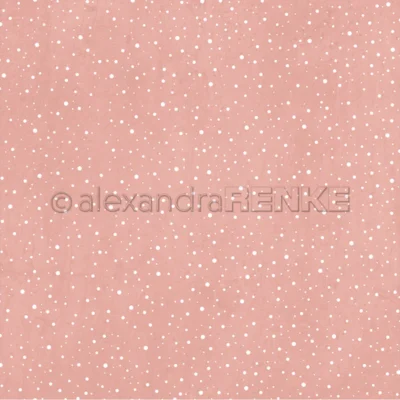 10.2004 Alexandra Renke Design Paper Snow Flurry Soft Pink karton papir sne prikket prikkede lyserød rosa