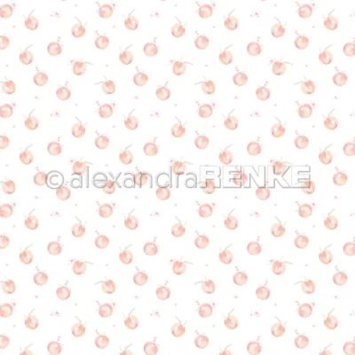 10.2710 Alexandra Renke Design Paper Peach Pattern karton papir fersken ferskner