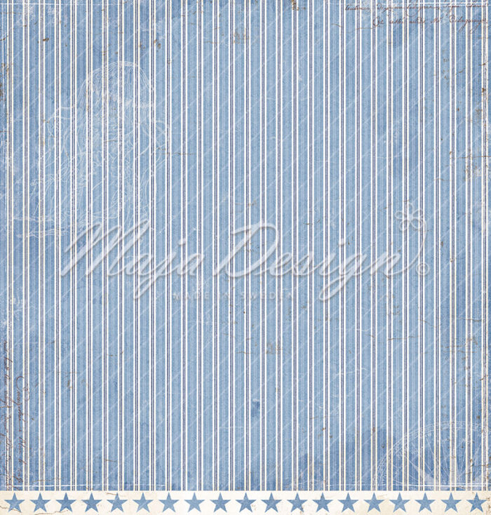 1349 Maja Design karton Seaside The Sky stjerner striber blå