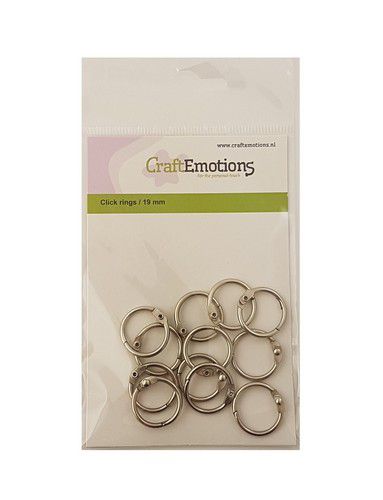 430603/3419 CraftEmotions Click Rings - Bookbinder Rings 19 mm. bogbinderringe bookbinderrings book rings