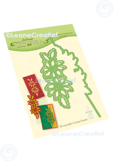 45.6760 Leane Creatief die Poinsettia julestjerne blomster kortkant