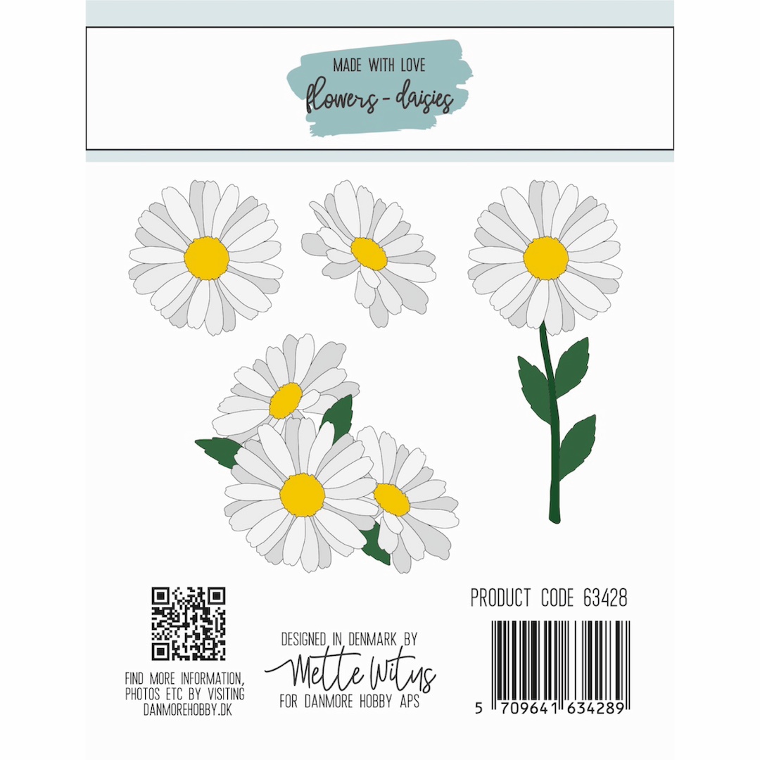 63428 Made with Love die Flowers - Daisies blomster margueritter marguerit