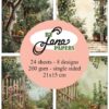 BLP253 By Lene Paperpad Country Garden karton papir pakke baggrunde havetema