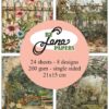 BLP253 By Lene Paperpad Country Garden karton papir pakke baggrunde havetema