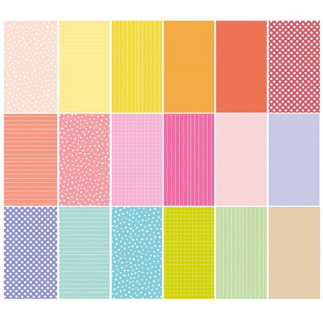 CCL-ES-PP42 Studio Light Paper Pad Sugar Pop karton papir helfarvet prikker striber tern pastelfarver