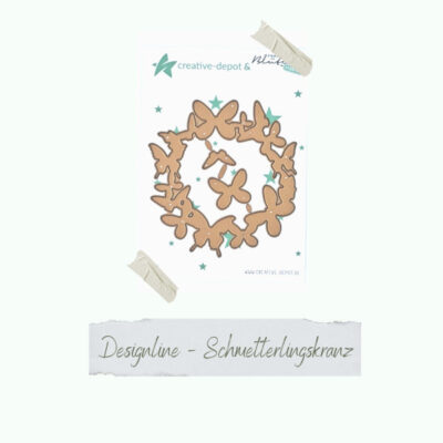 CD-Di-896 Creative Depot die - Designline - Schmetterlingkranz kranse sommerfugle