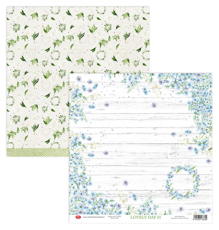 CP-LD01 Craft and You paper Lovely Day 01 karton papir blomster kranse