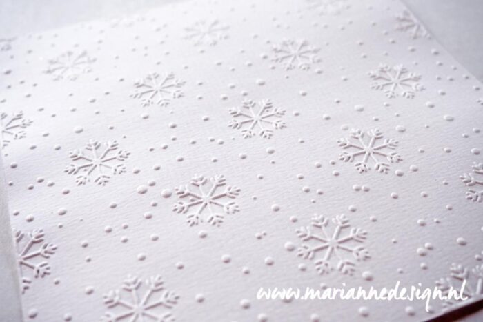 DF3440 Marianne Design embossing folder Snow and Ice Crystals - Extra prægningsmappe snefnug iskrystaller snelandskab