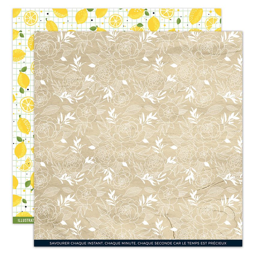 FDPI121002 Florilèges Design Imprimé Dolce Vita 2 karton papir citroner blomster