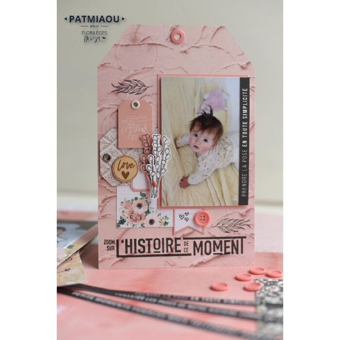 FDPI121003 Florilèges Design Imprimé Dolce Vita 3 karton papir diecuts citroner lyserød