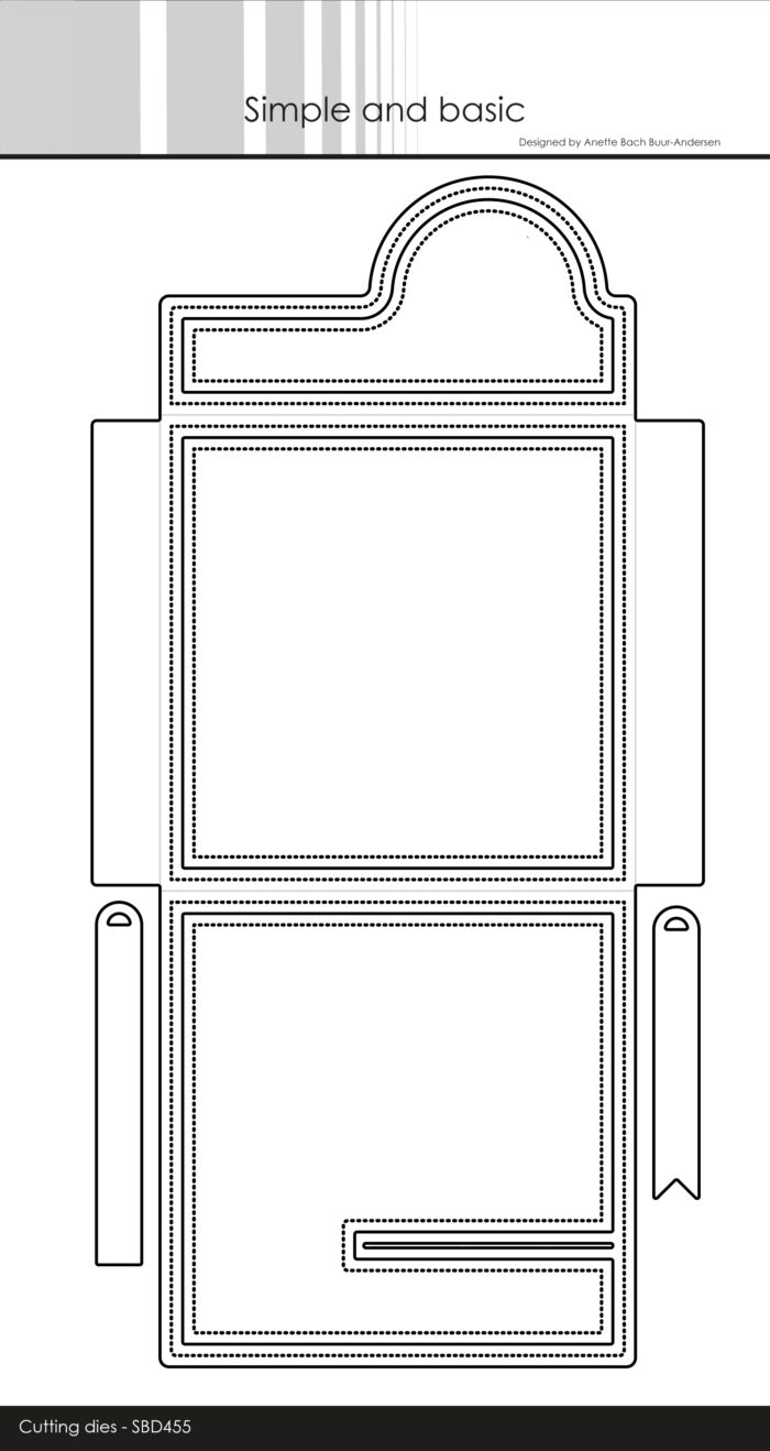 SBD455 Simple and Basic dies 10x10 Envelope with Snap Closure kuverter konvolutter 10x10 kortbaser