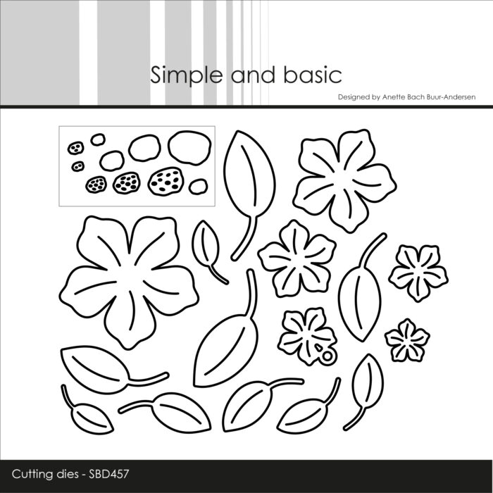 SBD457 Simple and Basic dies Flowers and Leaves #2 blomster blomsterblade bladgrene