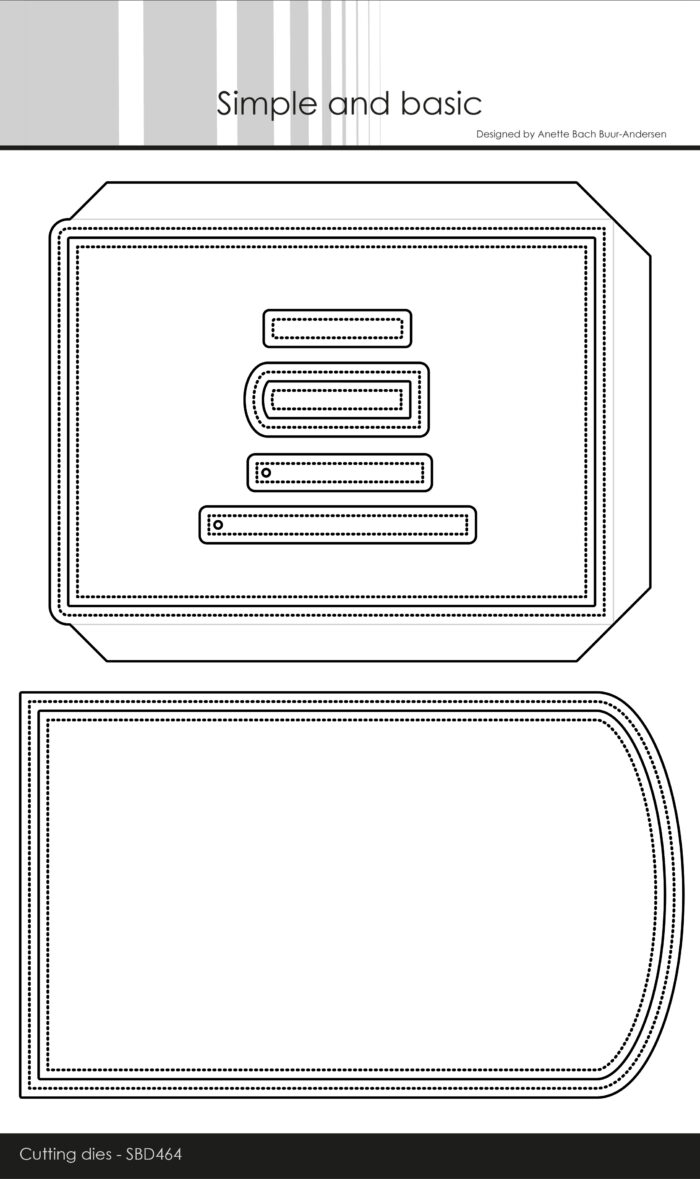 SBD464 Simple and Basic die A6 Envelope kuvert konvolutter kort