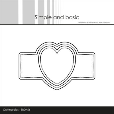 SBD466 Simple and Basic die Bellybelt - Romance bælte til kort æsker bokse hjerter bryllup