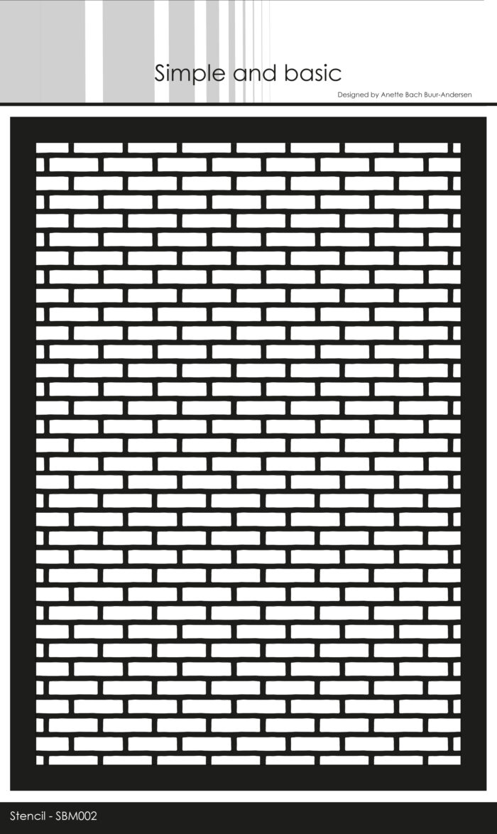 SBM002 Simple and Basic stencil Bricks mursten skabelon baggrund