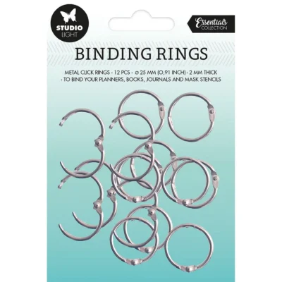 SL-ES-RING03 Studio Light Essentials Binding Click Rings Silver bogbinderringe bookbinderrings book rings sølv sølvringe