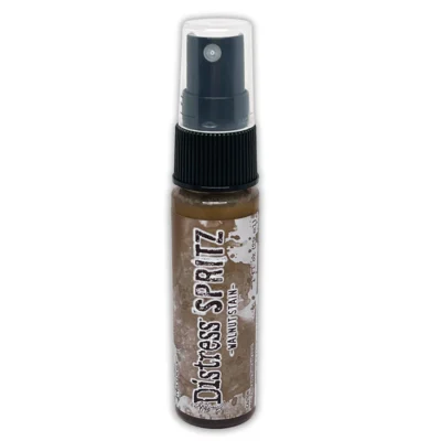 TDU86550 Tim Holtz Distress Spritz Walnut Stain spray med farve perlemorseffekt mørkebrun