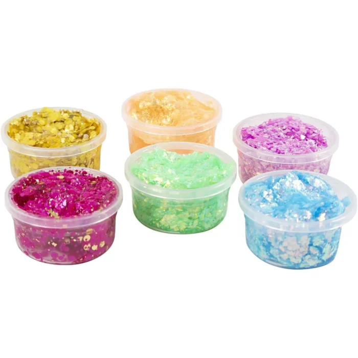 78746 Glitter Clay 6 ds. 20 ml. Ass. Farver glimmer ler formbar ler