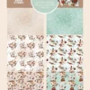 BLP219 By Lene Slim Card Winter Is Coming karton papir blok efterår brun turkis beige svampe