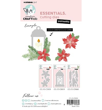 CCL-ES-CD858 Studio Light die Poinsettia julestjerne blomst