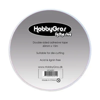 HGA001 Hobbygros Adhesive Doublesided Tape 6mmx15m dobbeltklæbende tape til udskæringer diecuts die-cuts