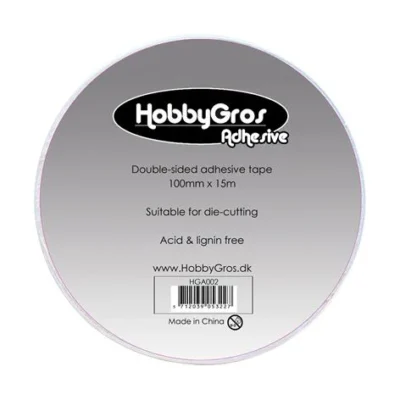HGA002 Hobbygros Adhesive Doublesided Tape 10mmx15m dobbeltklæbende tape til udskæringer diecuts die-cuts