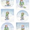 HK1716 Marianne Design sheets Hetty's Snoesjes Winter Forest 3D ark klippeark motiver vinterlandskaber mennesker skov