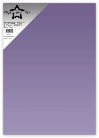 PFSS014 Paper Favourites Mirror Card Matt Lilac Satin metallisk karton matte lilla violet