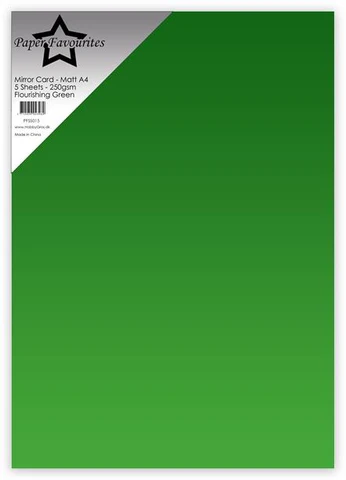 PFSS015 Paper Favourites Mirror Card Matt Flourishing Green metallisk karton papir grøn matte græsgrøn