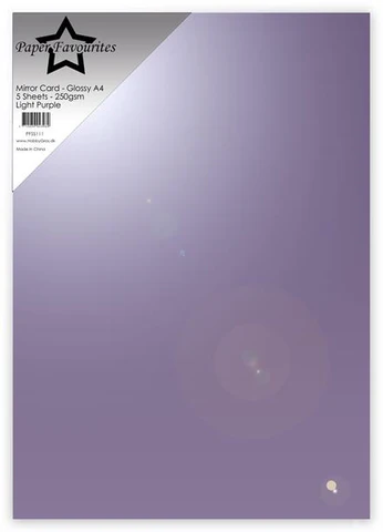 PFSS111 Paper Favourites Mirror Card Glossy Light Purple metallisk karton papir blank lilla violet