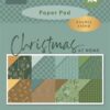 PK9192 Marianne Design paperpad Christmas at Home karton papir blok julekarton grangrene blade