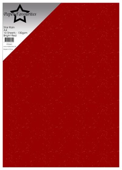 PFSS601 Paper Favourites Star Rain Bright Red Rød papir funklende effekt shimmer skinnende