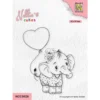 NCCS026 Nellie Snellen clear stamp Elephant with Heart Balloon elefant med hjerteballon stempel stempler