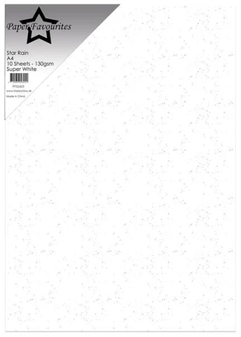 PFSS603 Paper Favourites Star Rain Super White funklende effekt shimmer skinnende hvid kridhvid