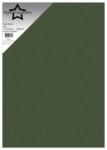 PFSS606 Paper Favourites Star Rain Forest Green papir funklende effekt shimmer skinnende mørkegrøn