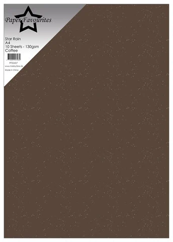 PFSS607 Paper Favourites Star Rain Coffee papir funklende effekt shimmer skinnende mørkebrun