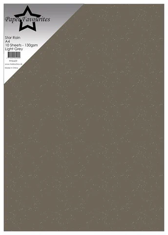 PFSS609 Paper Favourites Star Rain Light Grey papir funklende effekt shimmer skinnende lysegrå