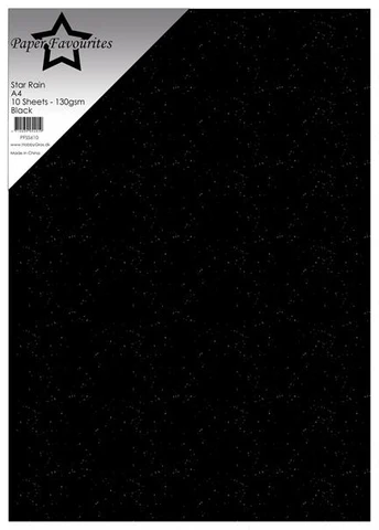 PFSS610 Paper Favourites Star Rain Black papir funklende effekt shimmer skinnende sort