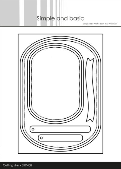 SBD458 Simple and Basic dies Rounded A6 Rectangles rektangler baser bannere tags