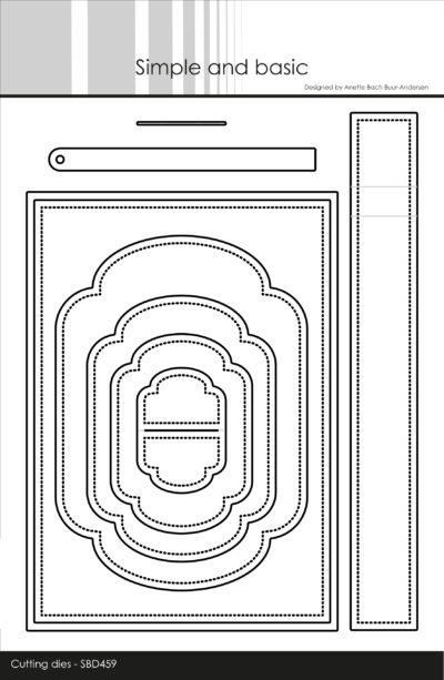 SBD459 Simple and Basic dies Interactive Flip Card A6 interaktivt kort flipkort baser