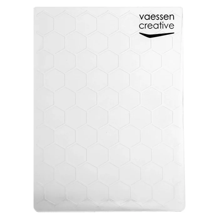 100605-037 Vaessen Creative Embossing Folder Honeycomb honningmønster bier bikuber