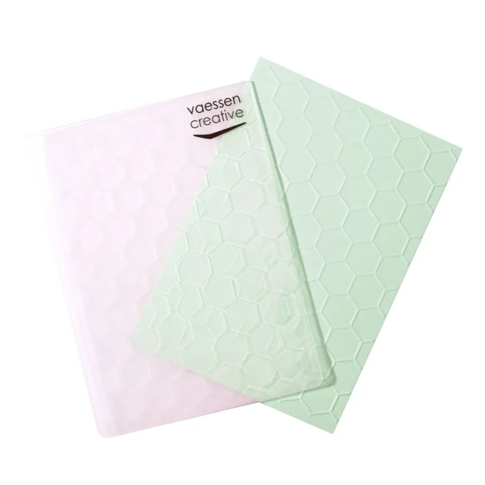 100605-037 Vaessen Creative Embossing Folder Honeycomb honningmønster bier bikuber