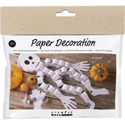 977717 Mini DIY Kit Papirpynt Skelet guirlande skeletter halloween